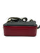 Marc Jacobs Black, Red, White Leather Stripe Colorblock Zip Crossbody Bag Black, Red, White / S