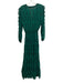Misa Size M Green & Black Viscose Semi Sheer Abstract Ruffle Maxi Dress Green & Black / M