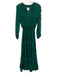 Misa Size M Green & Black Viscose Semi Sheer Abstract Ruffle Maxi Dress Green & Black / M