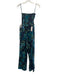 Faithfull the Brand Size L Blue & Green Linen Floral Strapless Wide Leg Jumpsuit Blue & Green / L