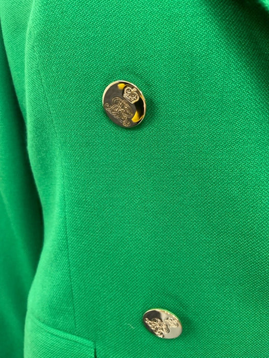 Ralph Lauren Purple Label Size 8 Green Cashmere Lapel Double Breasted Jacket Green / 8