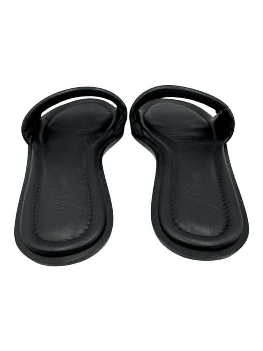 J. Crew Shoe Size 9 Black Leather Slide Sandals Black / 9