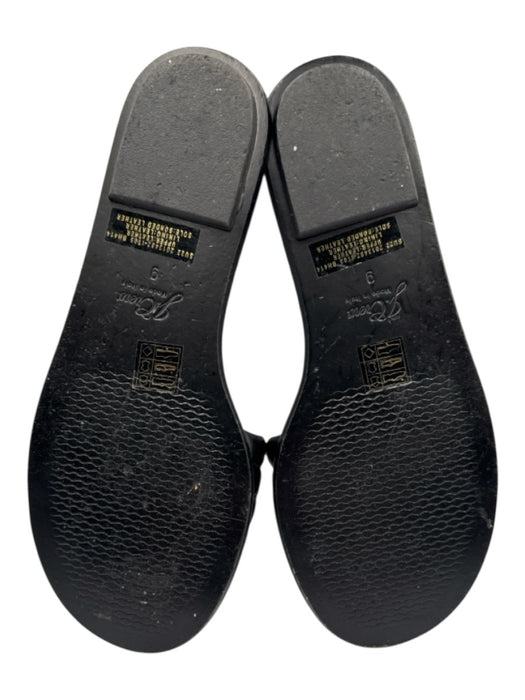 J. Crew Shoe Size 9 Black Leather Slide Sandals Black / 9