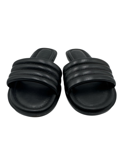 J. Crew Shoe Size 9 Black Leather Slide Sandals Black / 9