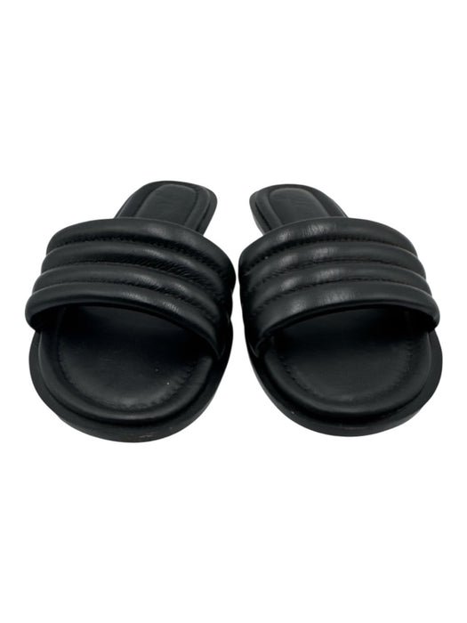 J. Crew Shoe Size 9 Black Leather Slide Sandals Black / 9