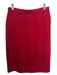 St John Knits Size 8 Red Wool Blend Elastic Waist Knit Pencil Skirt Red / 8