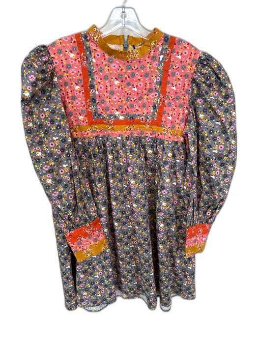 Celia B Size M Grey & Pink Floral Long Sleeve Dress Grey & Pink / M