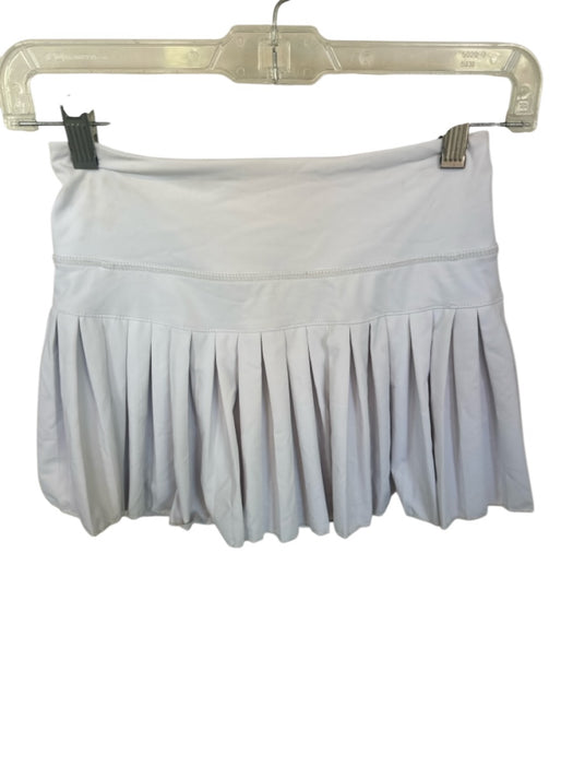 Gold Hinge Size XS White Polyester Pleated Elastic Waist Athletic Skirt White / XS