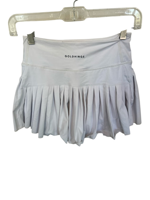 Gold Hinge Size XS White Polyester Pleated Elastic Waist Athletic Skirt White / XS