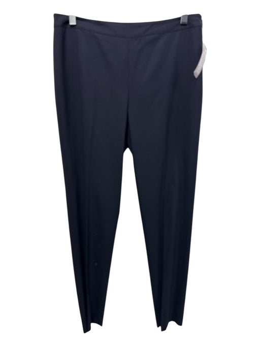 Lafayette 148 Size 6 Dark Navy Wool Blend Side Zip Mid Rise Slim Pants Dark Navy / 6