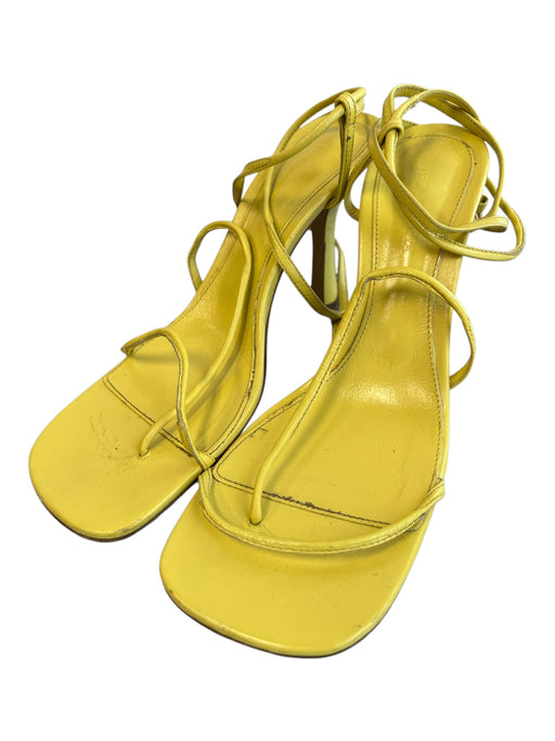 Bottega Veneta Shoe Size 36.5 Yellow Leather open toe Wrap around Shoes Yellow / 36.5