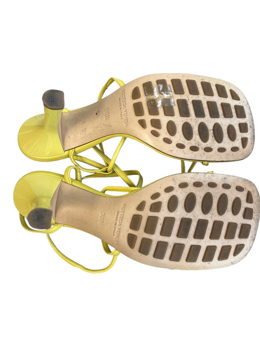 Bottega Veneta Shoe Size 36.5 Yellow Leather open toe Wrap around Shoes Yellow / 36.5