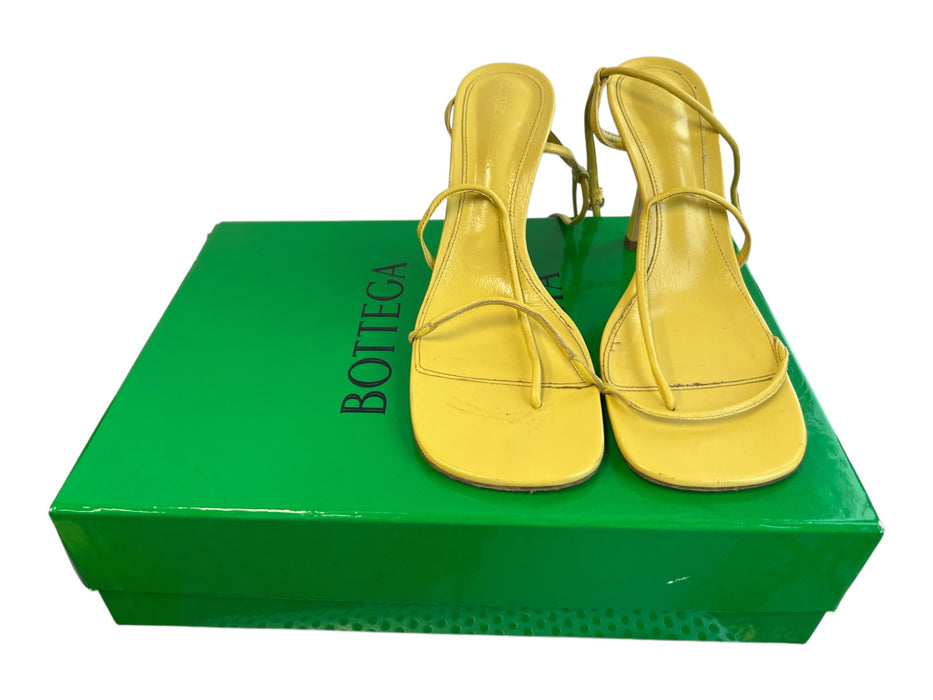 Bottega Veneta Shoe Size 36.5 Yellow Leather open toe Wrap around Shoes Yellow / 36.5