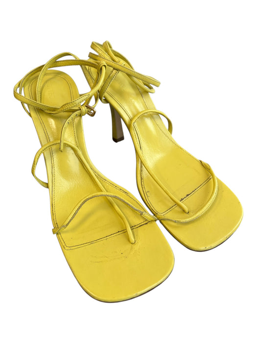Bottega Veneta Shoe Size 36.5 Yellow Leather open toe Wrap around Shoes Yellow / 36.5