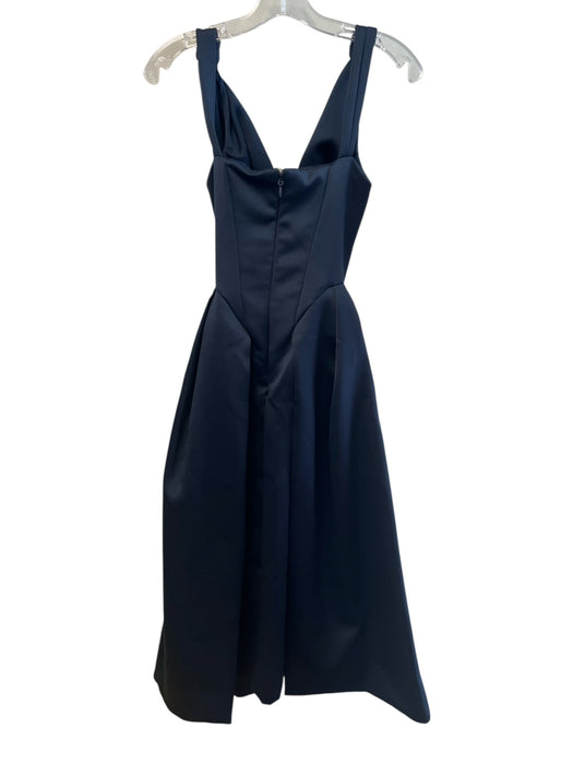 House of CB Size XS Navy Polyester Sleeveless V Neck corset Back Zip Dress Navy / XS