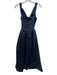 House of CB Size XS Navy Polyester Sleeveless V Neck corset Back Zip Dress Navy / XS