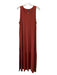 Eileen Fisher Size M Red Tencel Sleeveless Knit Full Length Dress Red / M