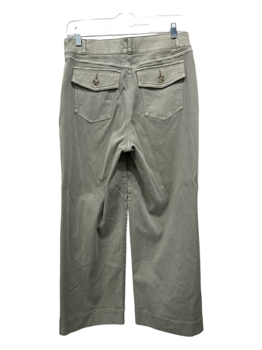 Spanx Size Large Sage green Cotton High Rise Elastic Waist Button Detail Pants Sage green / Large