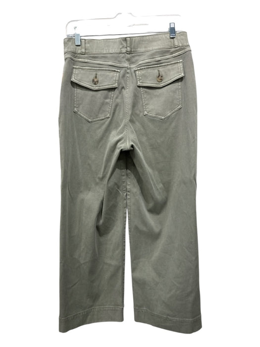 Spanx Size Large Sage green Cotton High Rise Elastic Waist Button Detail Pants Sage green / Large