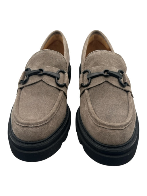 Sofft Shoe Size 9.5 Taupe Suede round toe Horsebit Lug Sole loafer Flats Taupe / 9.5