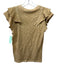 Veronica Beard Size S Tan Cotton Ruffle Cap Sleeve Heathered Ruffle Detail Top Tan / S
