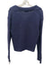 Vince Size Small Navy Black & Blue Cotton Crochet Open Knit Long Sleeve Sweater Navy Black & Blue / Small