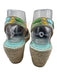 Toni Pons Shoe Size 40 Cream, Green & Multi Canvas Rope Base Espadrille Sandals Cream, Green & Multi / 40