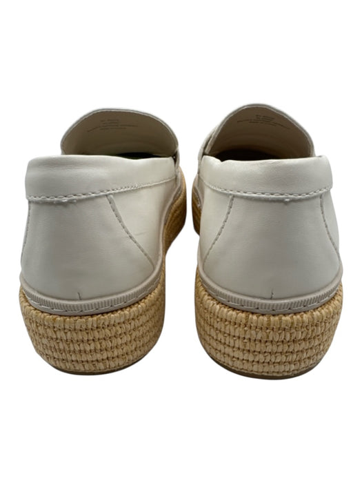Dolce Vita Shoe Size 9 Cream Leather Upper Round Toe Raffia Base Platform Flats Cream / 9