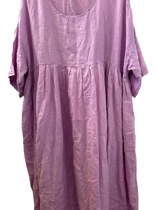 Matta Size One Size Purple Linen Short Sleeve Maxi Dress Purple / One Size