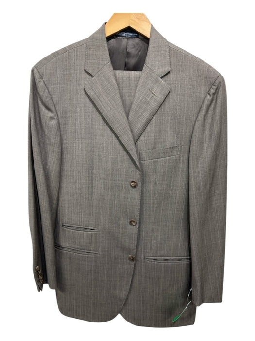 Polo Brown & Tan Virgin Wool 3 button Men's Suit Brown & Tan / 41R