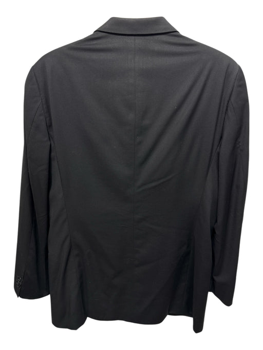 Armani Collezioni Black Wool Solid 3 button Men's Suit Black / 52R