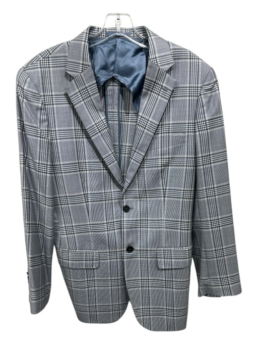 Ermenegildo Zegna Blue & Multi Plaid 2 Button Men's Blazer Blue & Multi / Est L