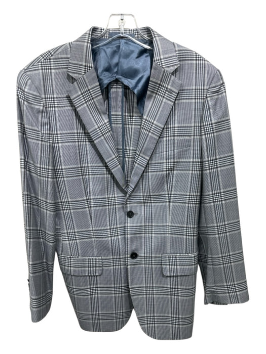 Ermenegildo Zegna Blue & Multi Plaid 2 Button Men's Blazer Blue & Multi / Est L