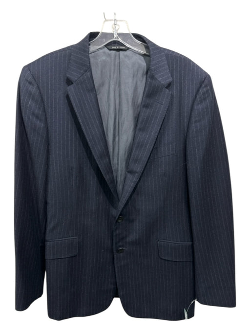 Rag & Bone Black & White Wood Striped 2 Button Men's Blazer Black & White / 42