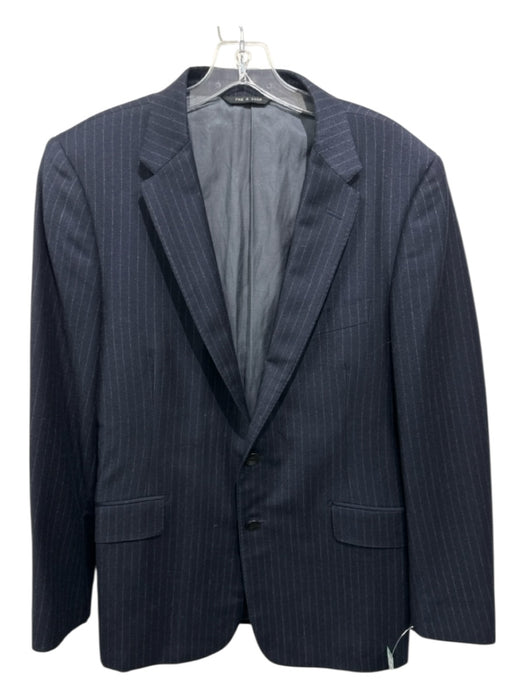 Rag & Bone Black & White Wood Striped 2 Button Men's Blazer Black & White / 42