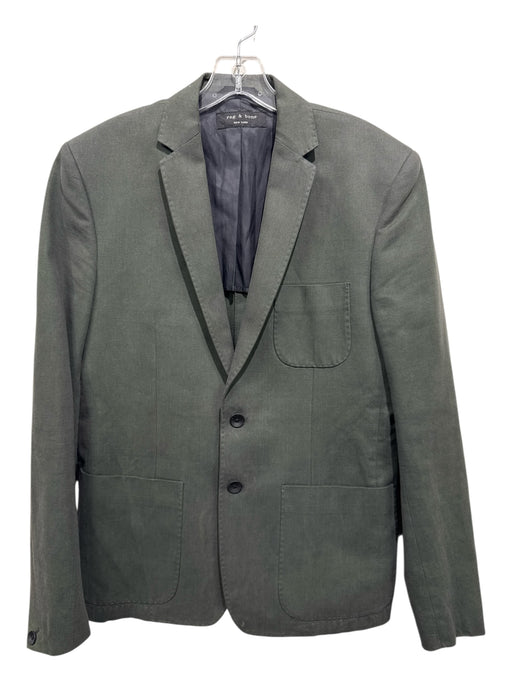 Rag & Bone AS IS Olive Green Solid 2 Button Men's Blazer Olive Green / Est L