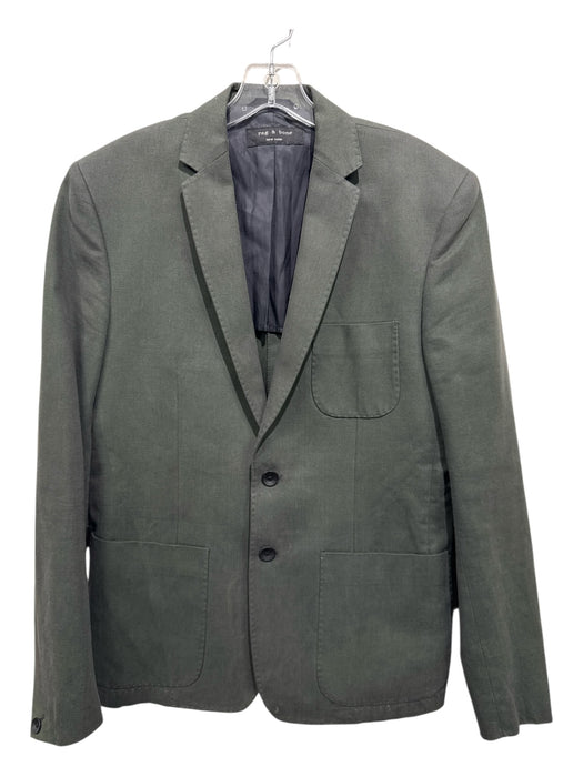 Rag & Bone AS IS Olive Green Solid 2 Button Men's Blazer Olive Green / Est L
