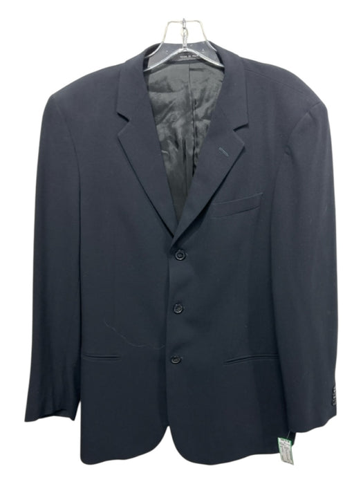 Emporio Armani Black Wool Solid 3 button Men's Blazer Black / 50