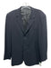 Emporio Armani Black Wool Solid 3 button Men's Blazer Black / 50