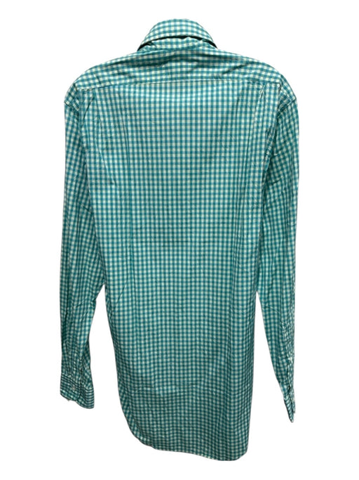 Sid Mashburn Size M Blue & White Plaid Men's Long Sleeve Shirt Blue & White / M