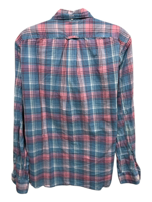 Todd Snyder Size M Blue & Red Cotton Plaid Button Down Men's Long Sleeve Shirt Blue & Red / M