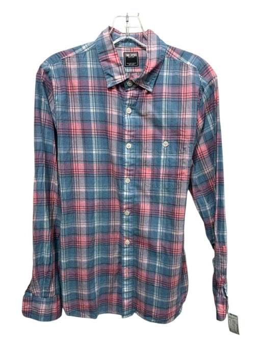 Todd Snyder Size M Blue & Red Cotton Plaid Button Down Men's Long Sleeve Shirt Blue & Red / M