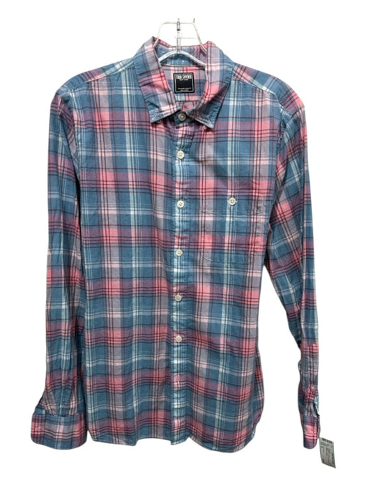 Todd Snyder Size M Blue & Red Cotton Plaid Button Down Men's Long Sleeve Shirt Blue & Red / M