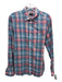 Todd Snyder Size M Blue & Red Cotton Plaid Button Down Men's Long Sleeve Shirt Blue & Red / M