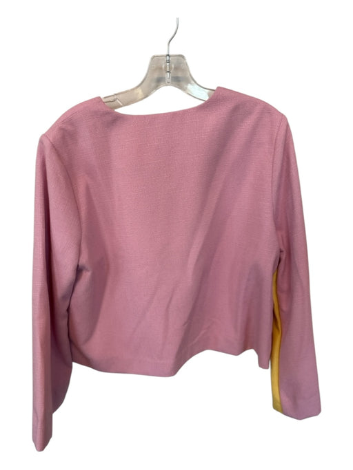 Tuckernuck Size Est M Pink & Yellow Polyester Blend Long Sleeve Swirls Top Pink & Yellow / Est M