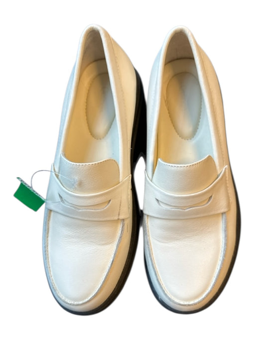 Quince Shoe Size 7 Cream & Black Leather Platform Loafers Cream & Black / 7