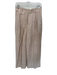 Shona Joy Size 6 Tan & White Linen High Waist Pleat Wide Leg Trouser Pants Tan & White / 6
