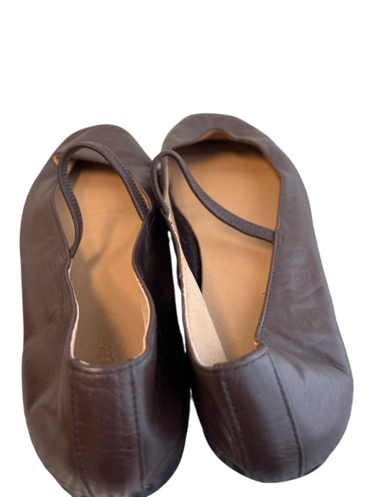 Madewell Shoe Size 9 Brown Leather Square Toe Strap Flat Ballet Shoes Brown / 9