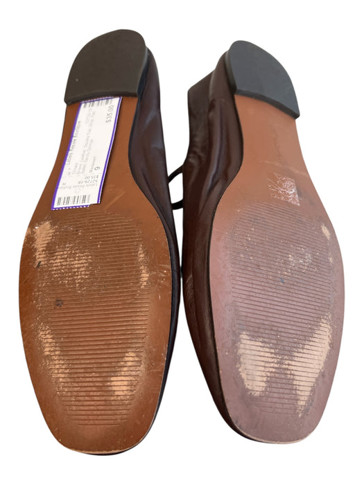 Madewell Shoe Size 9 Brown Leather Square Toe Strap Flat Ballet Shoes Brown / 9