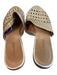 Salt & Umber Shoe Size 9 Gold Leather Metallic Almond Toe Woven Open Back Shoes Gold / 9